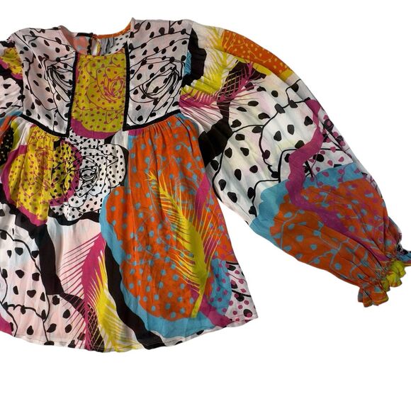 ANTHROPOLOGIE Blank London Floral Patchwork Blouse Top Size XS - Picture 5 of 10